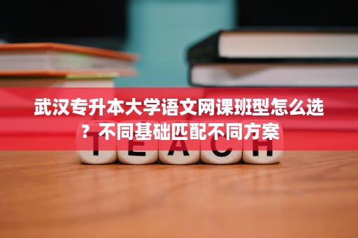 武汉专升本大学语文网课班型怎么选?不同基础匹配不同方案 武汉专升本大学语文网课班型怎么选?不同基础匹配不同方案