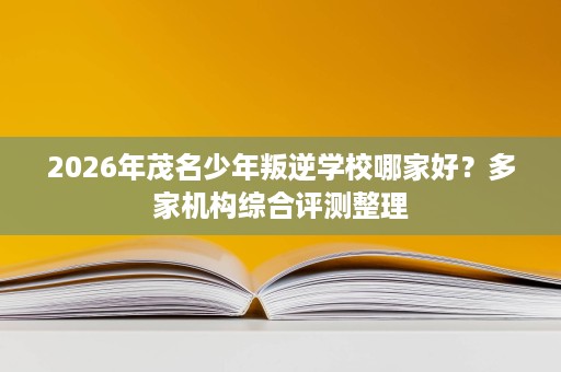 2026年茂名少年叛逆学校哪家好?多家机构综合评测整理 2026年茂名少年叛逆学校哪家好?多家机构综合评测整理