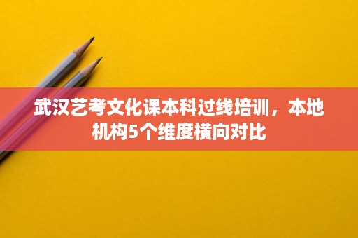 武汉艺考文化课本科过线培训,本地机构5个维度横向对比 武汉艺考文化课本科过线培训,本地机构5个维度横向对比