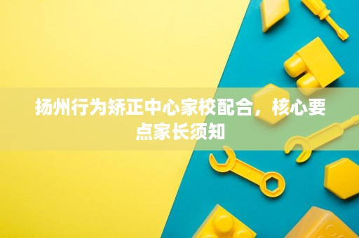 扬州行为矫正中心家校配合,核心要点家长须知 扬州行为矫正中心家校配合,核心要点家长须知