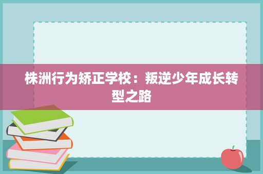株洲行为矫正学校:叛逆少年成长转型之路 株洲行为矫正学校:叛逆少年成长转型之路
