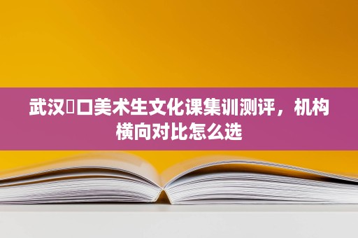 武汉硚口美术生文化课集训测评,机构横向对比怎么选 武汉硚口美术生文化课集训测评,机构横向对比怎么选