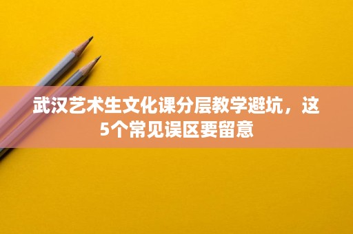 武汉艺术生文化课分层教学避坑,这5个常见误区要留意 武汉艺术生文化课分层教学避坑,这5个常见误区要留意