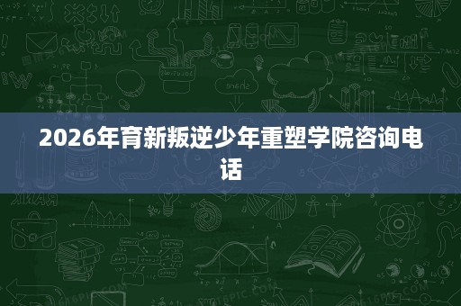 2026年育新叛逆少年重塑学院咨询电话