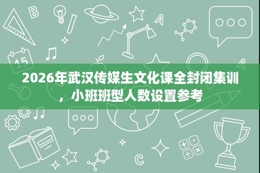 2026年武汉传媒生文化课全封闭集训，小班班型人数设置参考