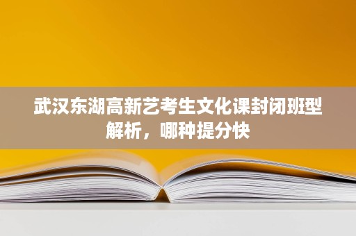 武汉东湖高新艺考生文化课封闭班型解析,哪种提分快 武汉东湖高新艺考生文化课封闭班型解析,哪种提分快