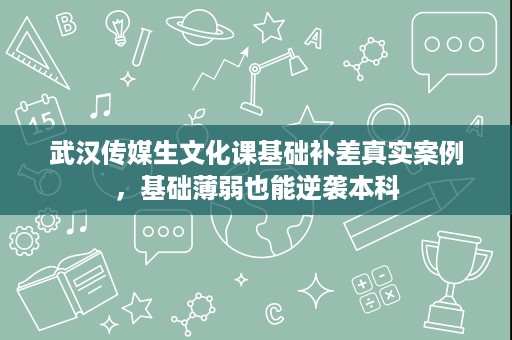 武汉传媒生文化课基础补差真实案例,基础薄弱也能逆袭本科 武汉传媒生文化课基础补差真实案例,基础薄弱也能逆袭本科
