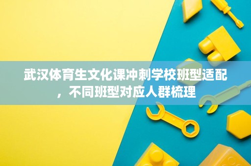 武汉体育生文化课冲刺学校班型适配，不同班型对应人群梳理