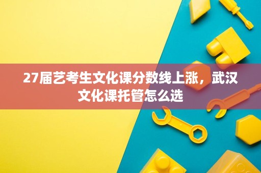 27届艺考生文化课分数线上涨,武汉文化课托管怎么选 27届艺考生文化课分数线上涨,武汉文化课托管怎么选