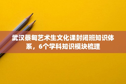 武汉蔡甸艺术生文化课封闭班知识体系，6个学科知识模块梳理