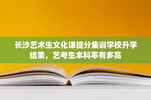 长沙艺术生文化课提分集训学校升学结果，艺考生本科率有多高